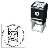 Adresstempel, Duitse herdershond adresstempel Zelfinktende Stempel (In situ)