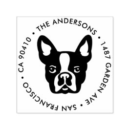 Adresstempel, Franse Bulldog adresstempel Zelfinktende Stempel