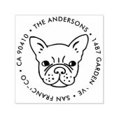 Adresstempel, Franse bulldog adresstempel Zelfinktende Stempel (Design)