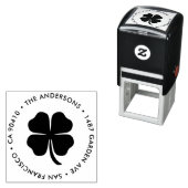 Adresstempel, Good Luck adresstempel - shamrock Zelfinktende Stempel (In situ)