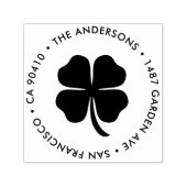 Adresstempel, Good Luck adresstempel - shamrock Zelfinktende Stempel (Design)