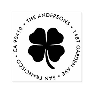 Adresstempel, Good Luck adresstempel - shamrock Zelfinktende Stempel