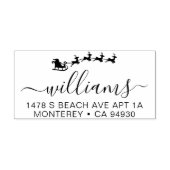 Adresstempel met Sants Sleigh en Script Font Zelfinktende Stempel (Design)