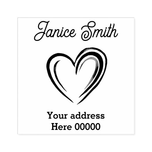 Adresstempel Rubberstempel (Afrduk)