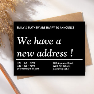 Adreswijziging   Adres wijzigen   Nieuw adres Aankondigingskaart