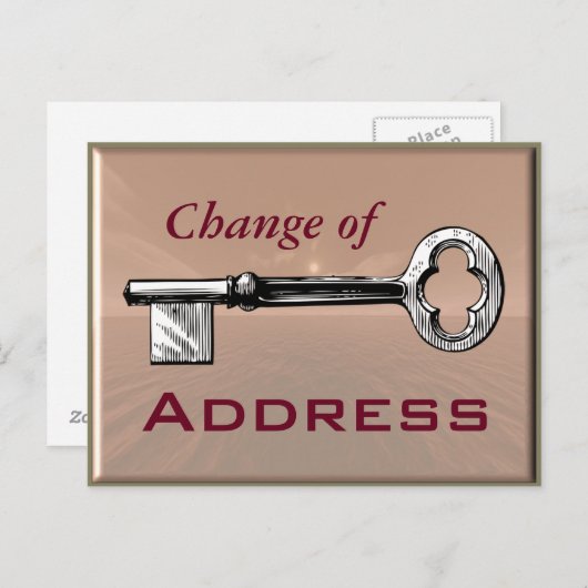 Adreswijziging - ansichtkaart aankondigingskaart (Voorkant / Achterkant)