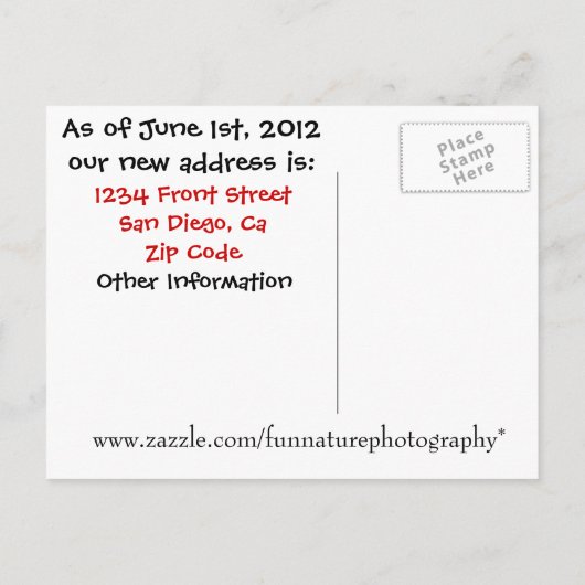 Adreswijziging Bewegende Aankondiging Eekhoorn (Achterkant)