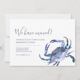 Adreswijziging Blue Crab Bewegende Aankondiging