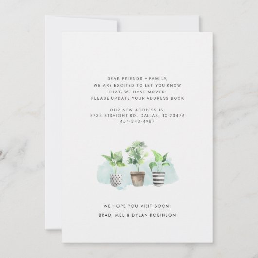 Adreswijziging Boho Custom Moving Aankondiging (Achterkant)