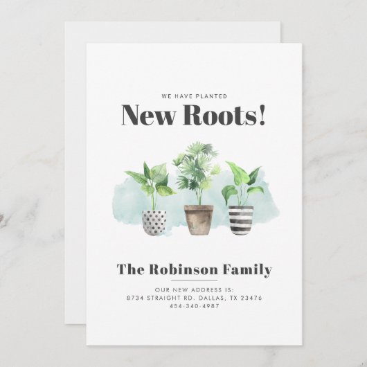 Adreswijziging Boho Custom Moving Aankondiging (Voorkant / Achterkant)