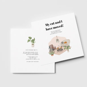 Adreswijziging Boho Verhuisaankondiging Notitiekaartje