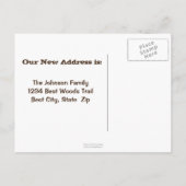 adreswijziging bosrijke bospaden aankondigingskaart (Achterkant)