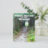 adreswijziging bosrijke bospaden aankondigingskaart (Staand voorkant)
