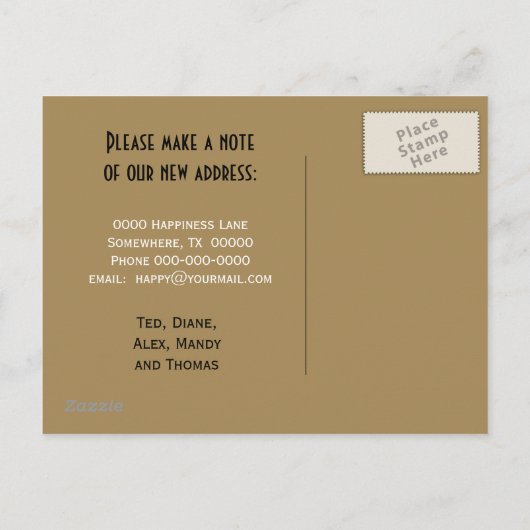 Adreswijziging Briefkaart - Bunting (Achterkant)