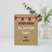 Adreswijziging Briefkaart - Bunting (Staand voorkant)