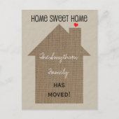 Adreswijziging Briefkaart - Burlap House (Voorkant)