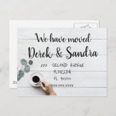 Adreswijziging briefkaart dat we koffie hebben ver (Voorkant / Achterkant)