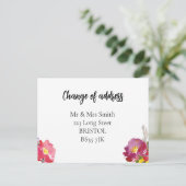 Adreswijziging Briefkaart Elegante bloemen (Staand voorkant)