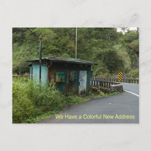 Adreswijziging Briefkaart: kleurrijk nieuw adres Aankondigingskaart (Voorkant)