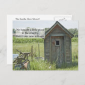 Adreswijziging Briefkaart: land van herkomst Aankondigingskaart (Voorkant / Achterkant)