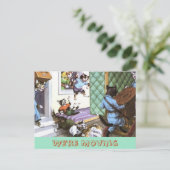  adreswijziging Briefkaart met katten (Staand voorkant)