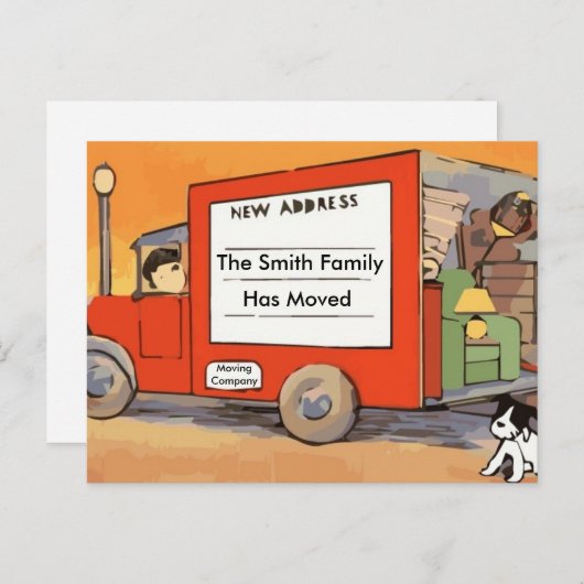  adreswijziging Briefkaart met verplaatsen (Voorkant / Achterkant)