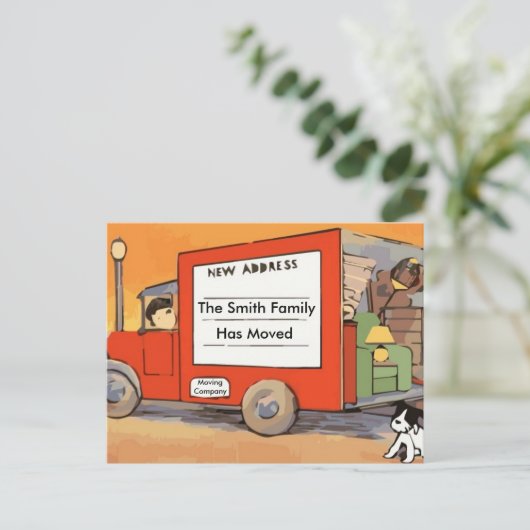  adreswijziging Briefkaart met verplaatsen (Staand voorkant)