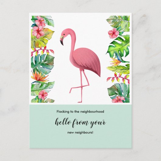 Adreswijziging briefkaart we hebben flamingo verpl (Voorkant)