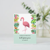 Adreswijziging briefkaart we hebben flamingo verpl (Staand voorkant)