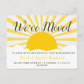 Adreswijziging briefkaart we hebben zon verplaatst (Voorkant)