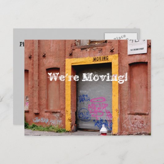 Adreswijziging Briefkaarten - We gaan verhuizen! (Voorkant / Achterkant)