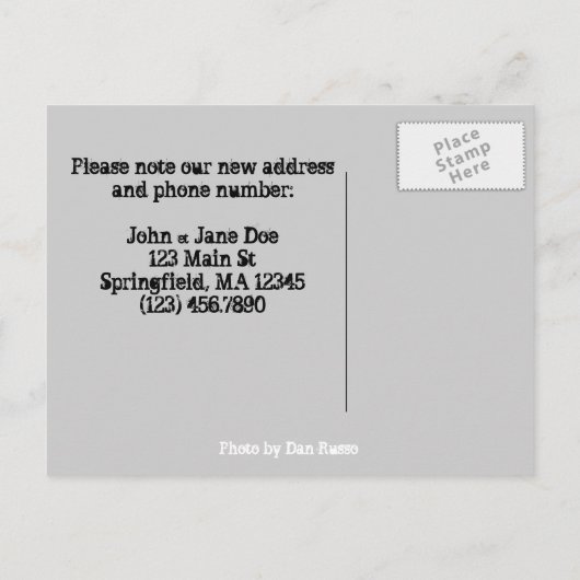 Adreswijziging Briefkaarten - We gaan verhuizen! (Achterkant)