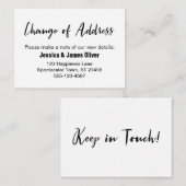 "Adreswijziging" Casual handschrift invoegen Kaart (Voorkant / Achterkant)