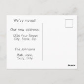 Adreswijziging Charmant Vogelnestje Briefkaart (Achterkant)