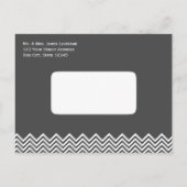 Adreswijziging Chevron Patroon met Foto Grijs Aankondigingskaart (Achterkant)