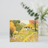 Adreswijziging Cottage en Bloemen Briefkaart (Staand voorkant)