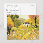 Adreswijziging Cottage en Bloemen Briefkaart (Voorkant / Achterkant)