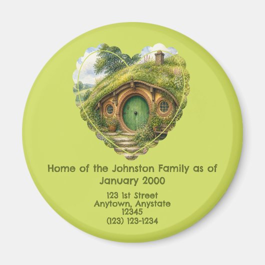 Adreswijziging Cottagecore Koelkastmagneet Magneet (Voorkant)