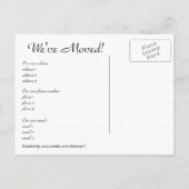 Adreswijziging, Deense vlag, Dannebrog Aankondigingskaart (Achterkant)