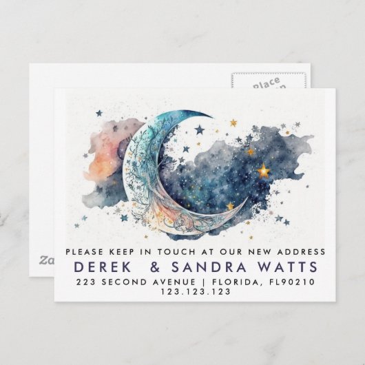 adreswijziging die we hebben aangekondigd aankondigingskaart (Voorkant / Achterkant)