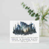 adreswijziging die we hebben verplaatst aankondigingskaart (Staand voorkant)