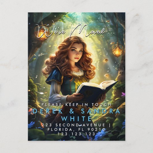 Adreswijziging die we hebben verplaatst aankondigingskaart (Voorkant)