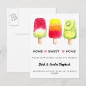 adreswijziging die we hebben verplaatst aankondigingskaart (Voorkant / Achterkant)