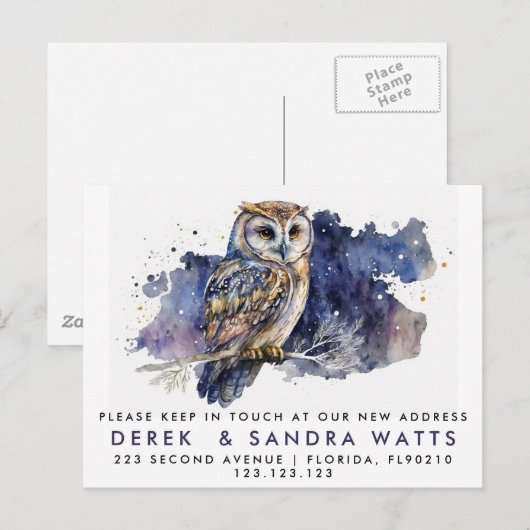 adreswijziging die we hebben verplaatst aankondigingskaart (Voorkant / Achterkant)