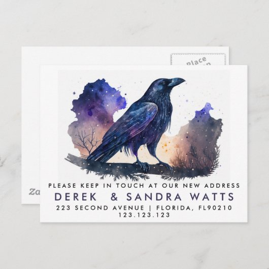 adreswijziging die we hebben verplaatst aankondigingskaart (Voorkant / Achterkant)