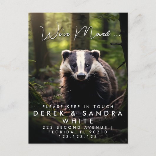 Adreswijziging die we hebben verplaatst aankondigingskaart (Voorkant)