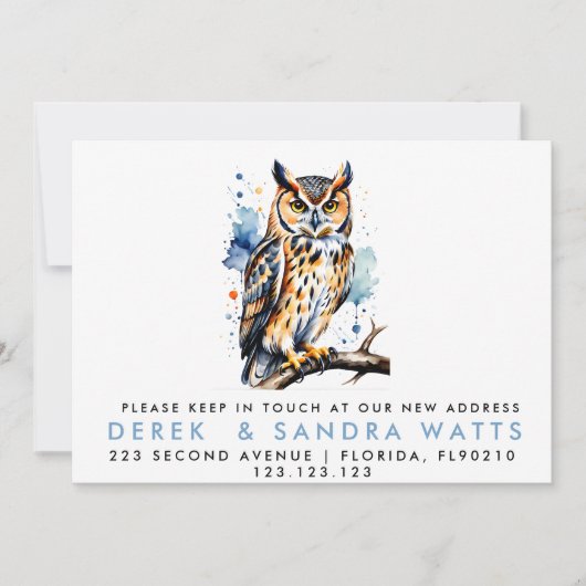 adreswijziging die we hebben verplaatst kaart (Voorkant)