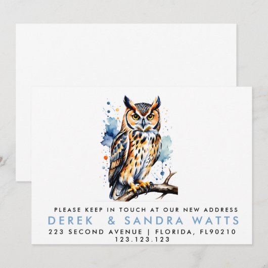 adreswijziging die we hebben verplaatst kaart (Voorkant / Achterkant)