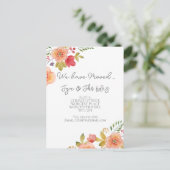 Adreswijziging Elegant floraal briefkaart (Staand voorkant)