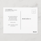 Adreswijziging elegante classic lijst grijs briefkaart (Achterkant)